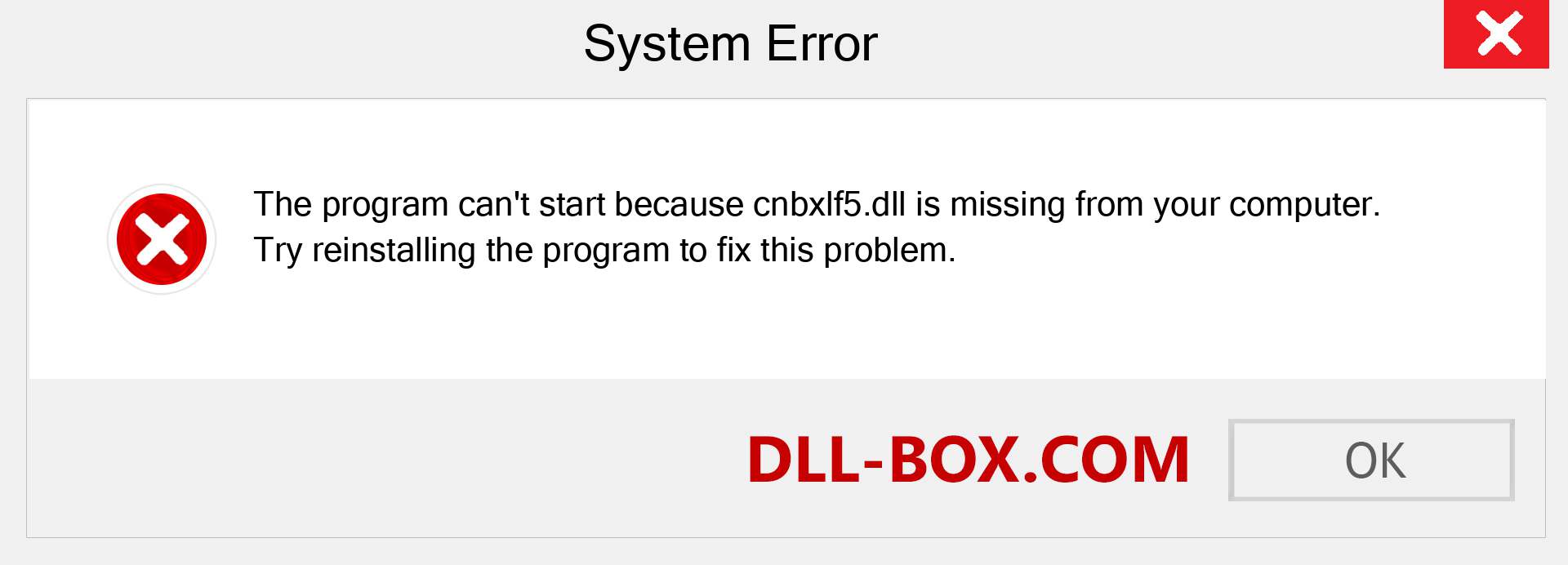  cnbxlf5.dll file is missing?. Download for Windows 7, 8, 10 - Fix  cnbxlf5 dll Missing Error on Windows, photos, images